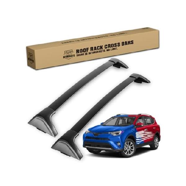 InTimesAuto 260lb Roof Rack Cross Bars for 2019-2024 Toyota RAV4, Matte Black Heavy Duty Aluminum Cargo Crossbar. (ONLY FIT Factory Flushed 輸入品