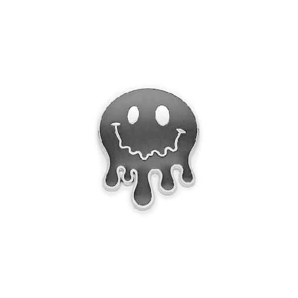 The Melty Smiley Face Car Emblem Badge in Black 輸入品