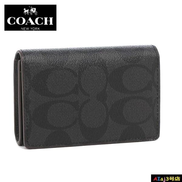 COACH（コーチ） 名刺入れ カードケース メンズ シグネチャー レザー