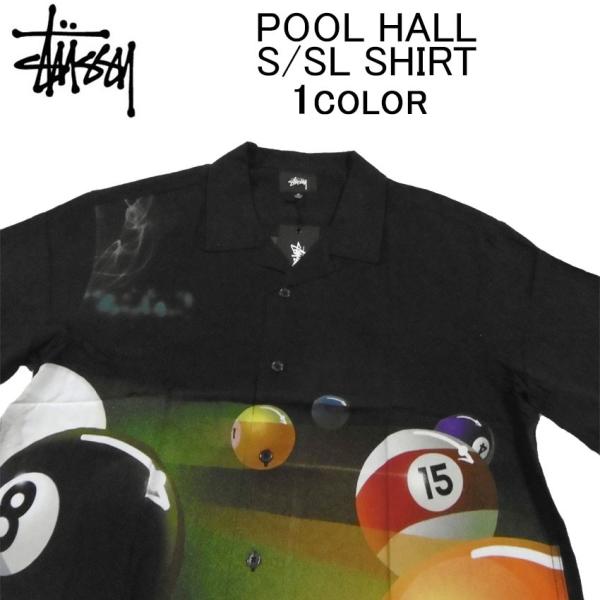 ステューシー 半袖シャツ STUSSY POOL HALL S/SL SHIRT オープンカラーシャツ・アロハシャツ・ショートスリーブシャツ・トップス・メンズ(男性用)