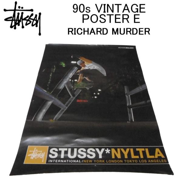 ステューシー ポスター STUSSY 90s VINTAGE POSTER E アートポスター・ヴィンテージバナー・ディスプレー・インテリア・実店舗使用の貴重な非売品中古