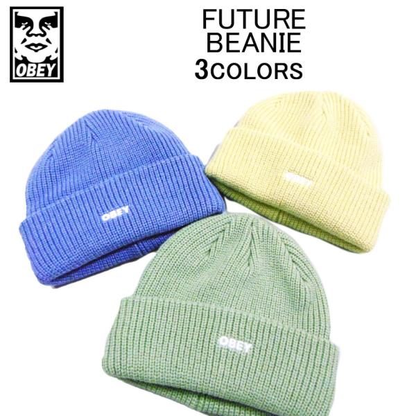 オベイ 帽子・キャップ OBEY FUTURE BEANIE ビーニー・ニットキャップ・ニット帽・メンズ/レディース(男女兼用)