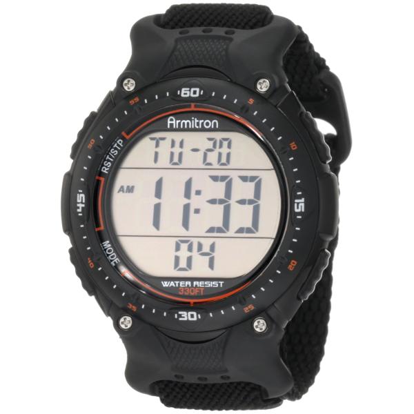 【並行輸入品】Armitron Sport Men's 408159BLK Chronograph Black Strap Digital D