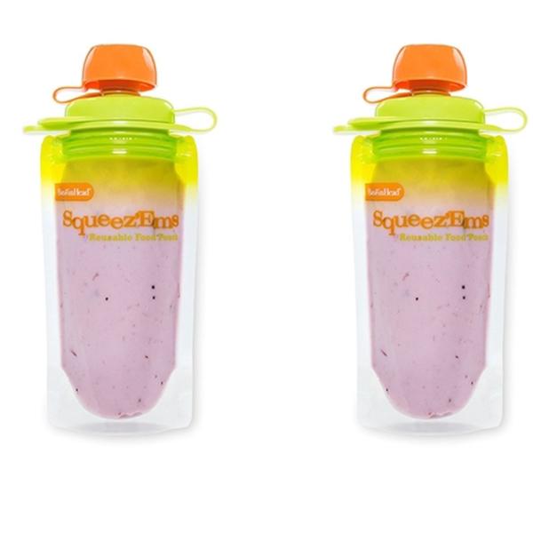 商品名:  BooginHead Squeez'Ems Reusable Food Pouches (2 Pouches)ブランド: BooginHead商品サイズ: 2 Count (Pack of 1)高さ: 19cm横幅: 11cm奥...