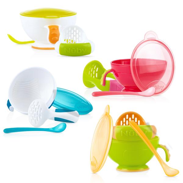 商品名:  Nuby Garden Fresh Mash N' Feed Bowl with Spoon and Food Masher, Colors May Varyブランド: Nuby商品サイズ: 4 Piece Set高さ: 22c...