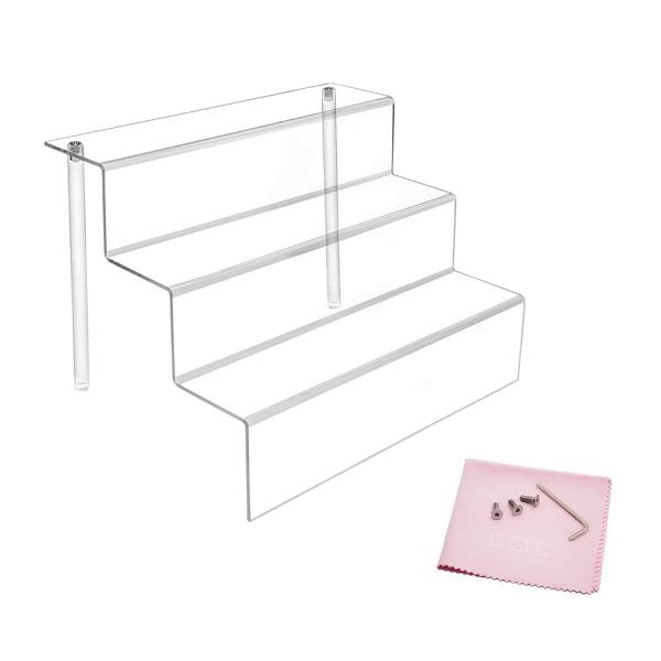 商品名: Combination of Life 9 x 6.25インチ 3段クリアアクリルディスプレイライザーシェルフホルダーラック おもちゃ フィギュア カップケーキ用 Acrylic Risers for Display, 1 Pac...