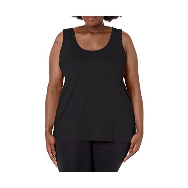 【並行輸入品】Just My Size 女性用大きいサイズ クールドライタンク US サイズ: 2X カラー: ブラック Just My Siz