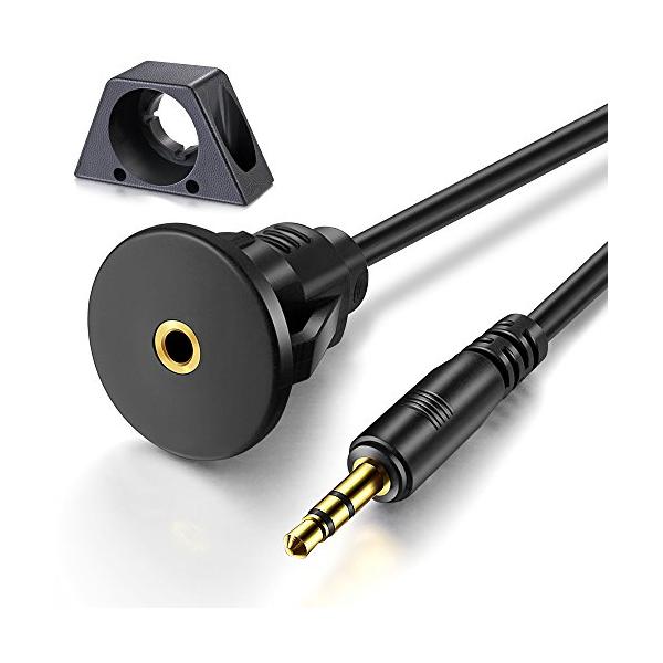 【並行輸入品】ICESPRING 3.5mm オス   3.5mm メス 車 トラック ダッシュボード フラッシュマウント 3.5mm 1/8イ