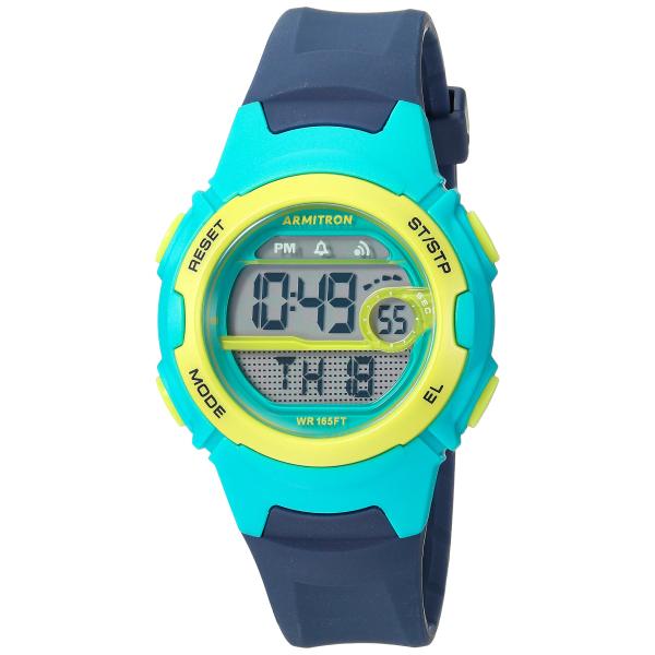 【並行輸入品】Armitron Sport Women 's 45?/ 7088nvy Teal and Lime Green Accented