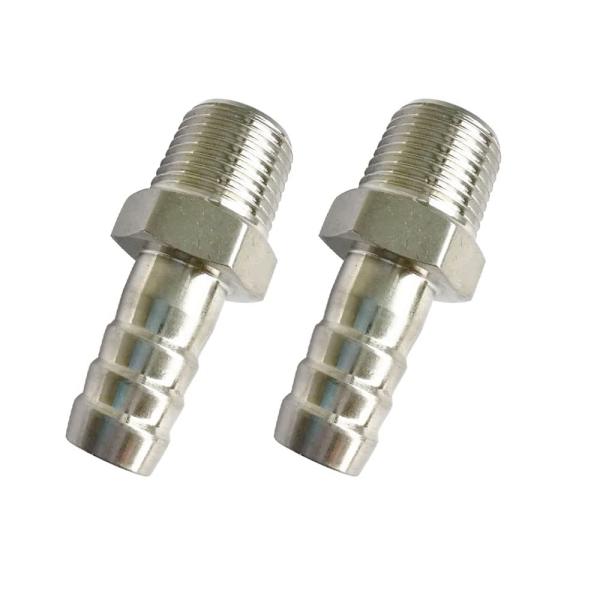 【並行輸入品】Metalwork 304 ステンレススチール ホースバーブ継手 3/8インチ バーベッド x 1/8インチ NPTオスアダプター