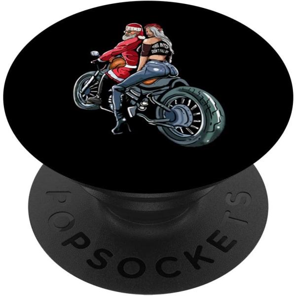 【並行輸入品】Mrs Santa Claus Motorcycle Babe Biker Christmas Gift PopSockets G 並行