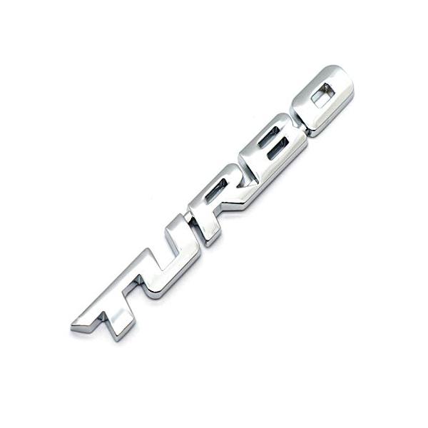 【並行輸入品】3DメタルTURBOエンブレムバッジ交換用 ユニバーサルカー用(クロム) 1個。 1Pcs 3D Metal TURBO Embl