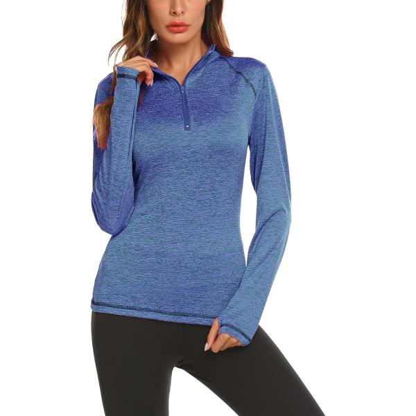 伸縮性抜群で快適なブルーのアクティブジャケット