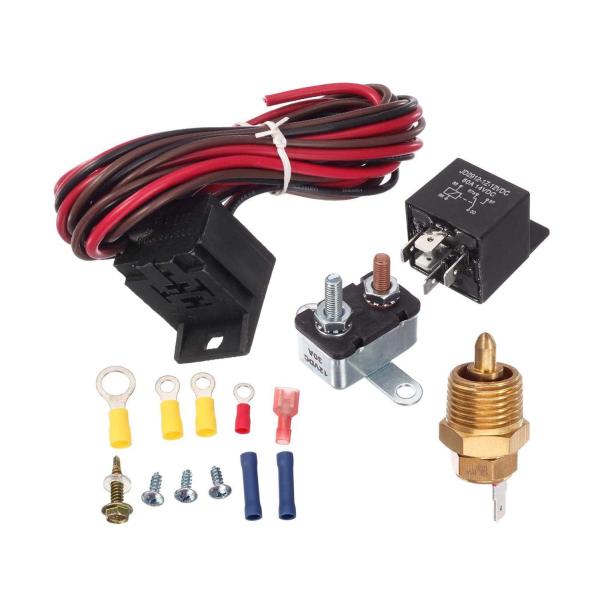 【並行輸入品】 185 To 200 Degree Electric Cooling Fan Kit Thermostat Switch Tem