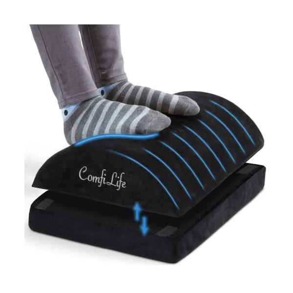 商品名:  ComfiLife Ergonomic Under Desk Foot Rest for Office Use ? Adjustable Height Memory Foam Foot Stool Under Desk for ...