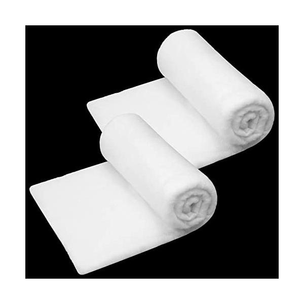 商品名: Ruisita スノーブランケット 人工スノーロール クリスマス スノーカバーブランケット クリスマスツリースカート テーブルランナー 冬の装飾 2枚パック Ruisita 2 Pack Snow Blanket Artifici...