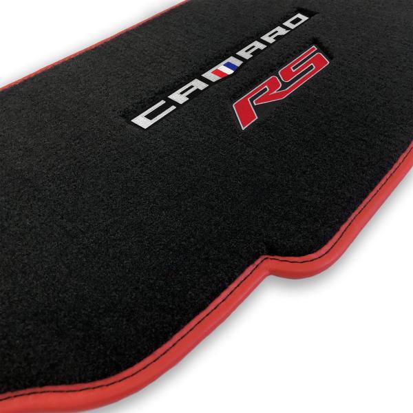 Lloyd Mats 高耐久 プレミアム 赤と黒 ビニールバインディング カーペットフロアマット シボレーカマロ 2016年以降用 並行輸入品