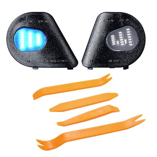 【並行輸入品】Side Mirror Puddle LED Ice Blue Lights Clear Lens Kit Compatible