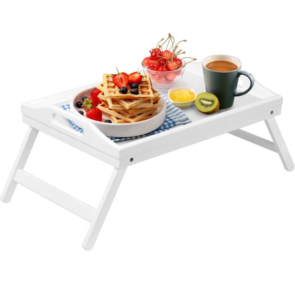 商品名:  Breakfast Tray Folding Legs with Handles Kids Bed Tray Table for Sofa Eating,Drawing,Platters Bamboo Serving Lap D...