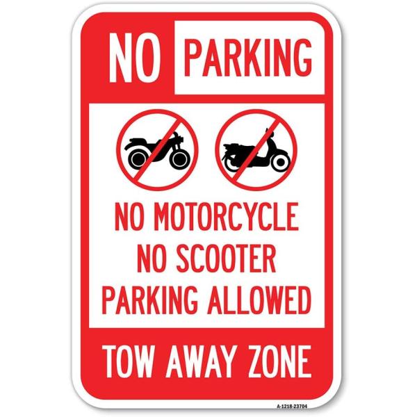 【　passions S84H 美品　】空輸不可 並行輸入品】No Parking No Motorcycle Scooter Allowed Tow Away Zon
