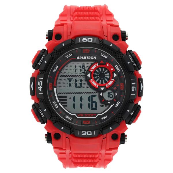 【並行輸入品】Armitron Sport Men's Quartz Sport Watch with Plastic Strap, Red,