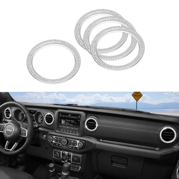 【並行輸入品】1797 カーインテリアアクセサリー (ジープ・ラングラー用ACノブキャップ) 1797 for Jeep Wrangler Ac