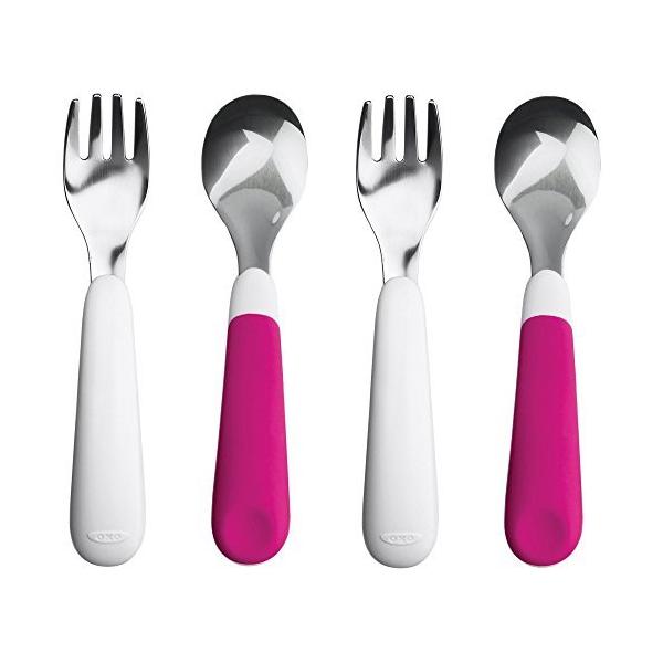 商品名: OXO トット フォークとスプーンセット 2個パック (ピンク) OXO Tot Fork and Spoon Set, Pack of 2 (Pink)ブランド: OXO (オクソー)高さ: 22cm横幅: 12cm奥行: 6c...