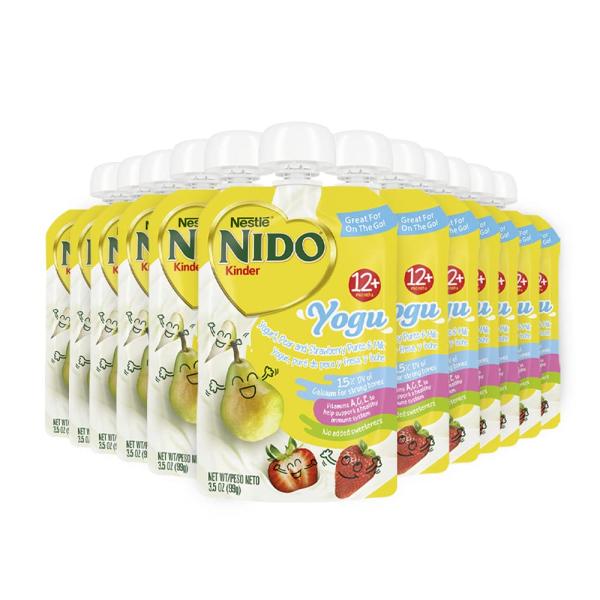 商品名:  Nestle Nido Baby Food Pouches, Toddler, Yogurt, Strawberry Puree and Milk, 3.5 ozブランド: Nestle商品サイズ: 3.5 Oz (Pack o...