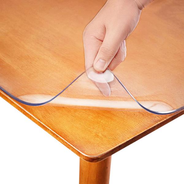 商品名:  Bobetter 1.5mm Crystal Table Cover Protector Waterproof Durable PVC Table Pad Mat for Coffee Table Dining Room Tab...