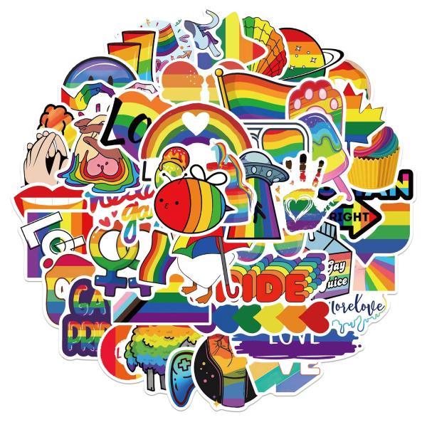 【並行輸入品】ゲイプライドステッカー Gay Pride Stickers Rainbow LGBT Color Love Waterproof