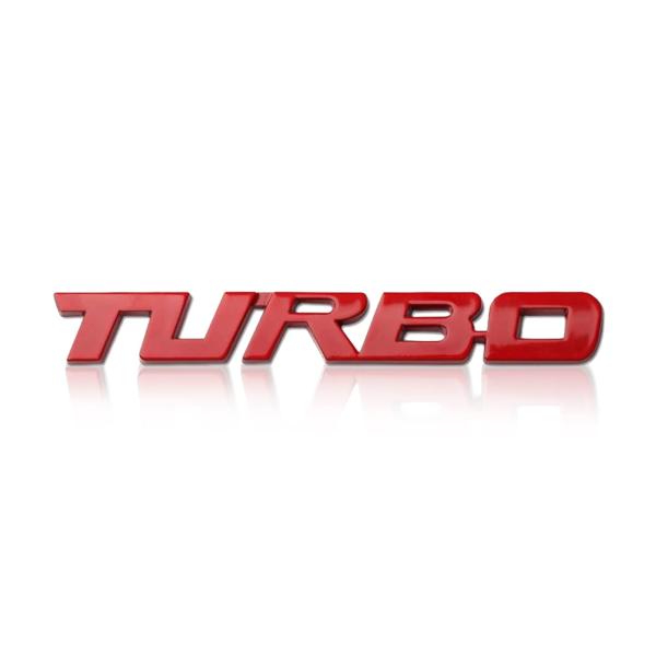 【並行輸入品】ターボカーエンブレム カーデカール 3D立体文字 バンパーステッカー 3Dメタルターボ プレミアムカーサイドフェンダー リアトラン