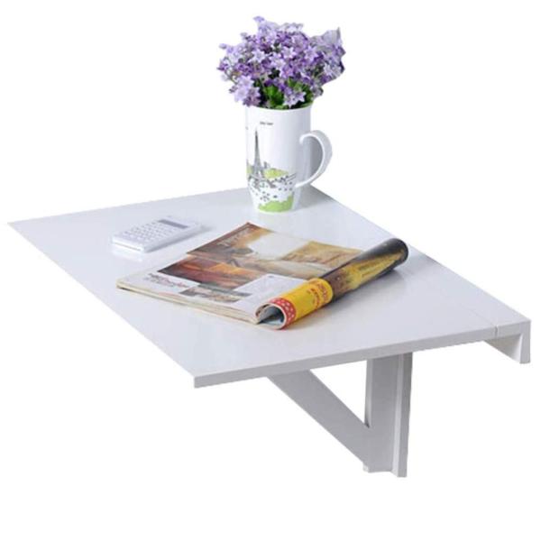 商品名: 壁に取り付けられた折りたたみ式ドロップリーフテーブル、壁に取り付けられた折りたたみ式コンピューターテーブル、ワークベンチ、スタディテーブル、働く食事に最適,A LEOSXA Wall-Mounted Folding Drop-Le...