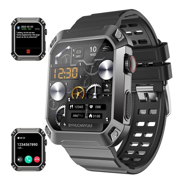 商品名:  Rogbid Smart Watches for Men with Bluetooth Dial/Answer Call, Tactical Outdoor Sports Smartwatch with Heart Rate, ...