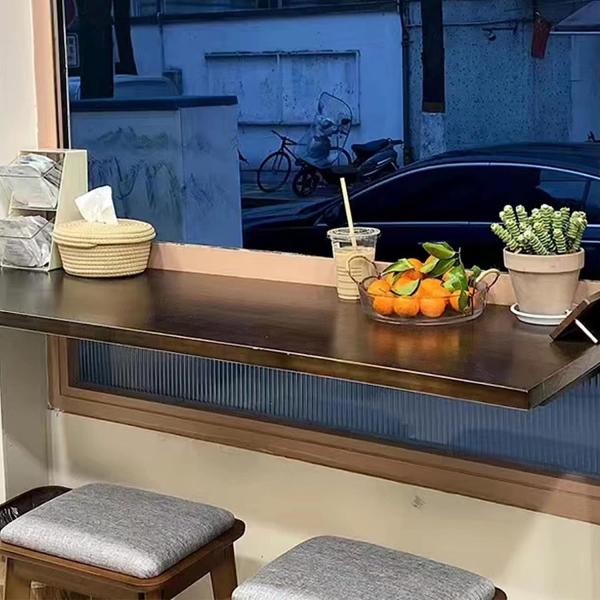 商品名Wall mounted folding tables, kitchen tables dining room cabinets rustic wooden floating wall desks for small spaces, ...