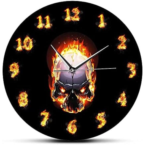 【並行輸入品】Member's Day Gifts for Women Demon Skull in Fire with Burning Nu