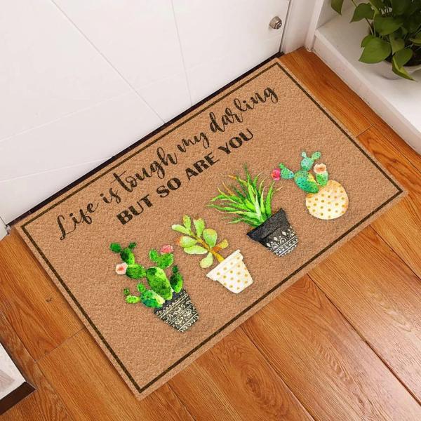 【並行輸入品】KAMIAK Garden Life is Tough My Darling But So are You Door Mat,