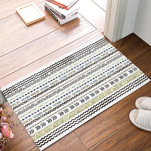 Boho幾何学模様の吸水マイクロファイバーバスマット