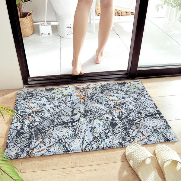 グラフィティ風ブルーバスマットの魅力と選び方