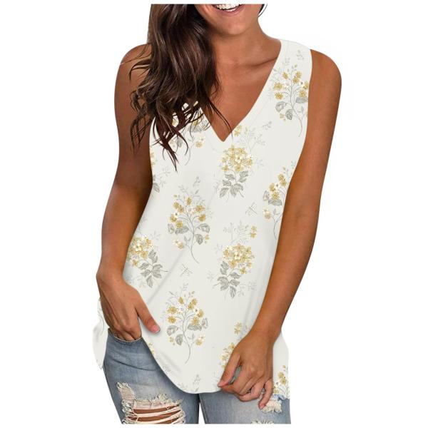 商品名:  Generic Loose Cropped Tank Tops for Women Prited Tank Tops for Women Casual Summer Casual Tank Top with Built in B...