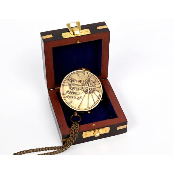 【並行輸入品】Brass Nautical Not All Those Who Wander are Lost Brass Gift Em
