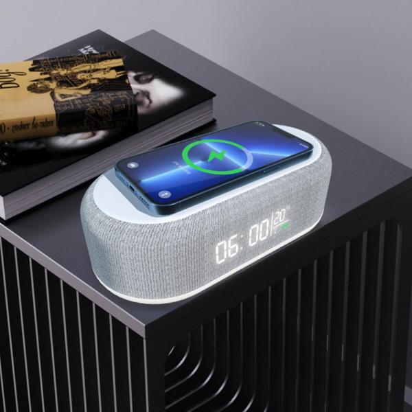 【並行輸入品】GIFZES Digital Alarm Clock with Wireless Charging 15W, Bedside A