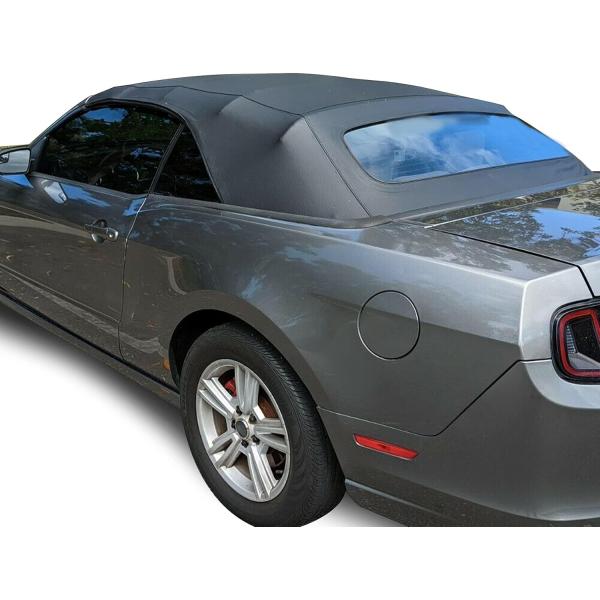 【並行輸入品】Kojem コンバーチブルソフトトップ 2005-2014年式 Ford Mustang 対応 セイルクロスビニールソフトルーフ交換用 ブラック 透明加熱ガラス窓付き