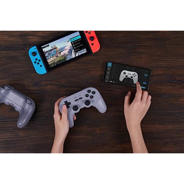 8Bitdo Pro 2 �Q�[���p�b�h�i�O���[�o�[�W�����jgray NS Switch�EWindows�EAndroid�EmacOS�ESteam�ERespberry Pi�p �������� ���i�摜4
