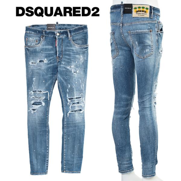 DSQUARED2 ダメージ スリムフィット　スパーツインキー　定価14.3万 DSQUARED2 スーパーツインキー ジーンズ Super Twinky Jeans