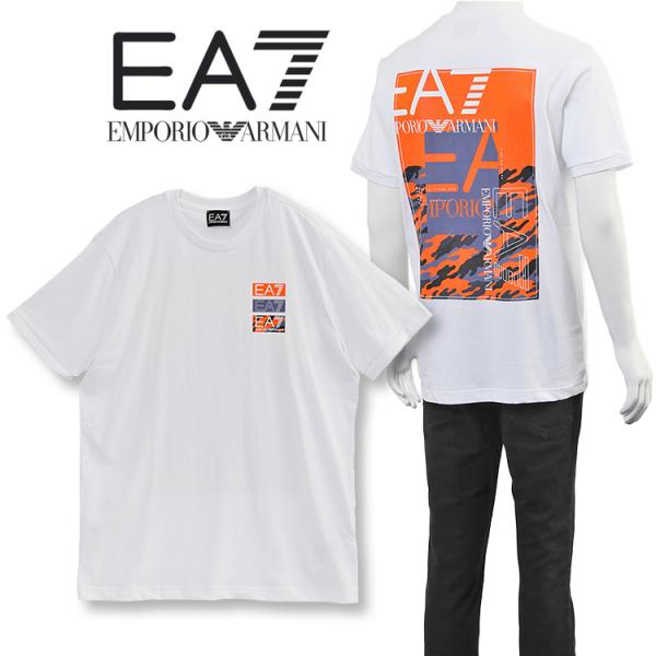 アルマーニ EA7 Tシャツ バックプリント 3DPT12-PJ7BZ-1200 EA7 アルマーニ EMPORIO ARMANI Tシャツ バックプリント 3DPT12