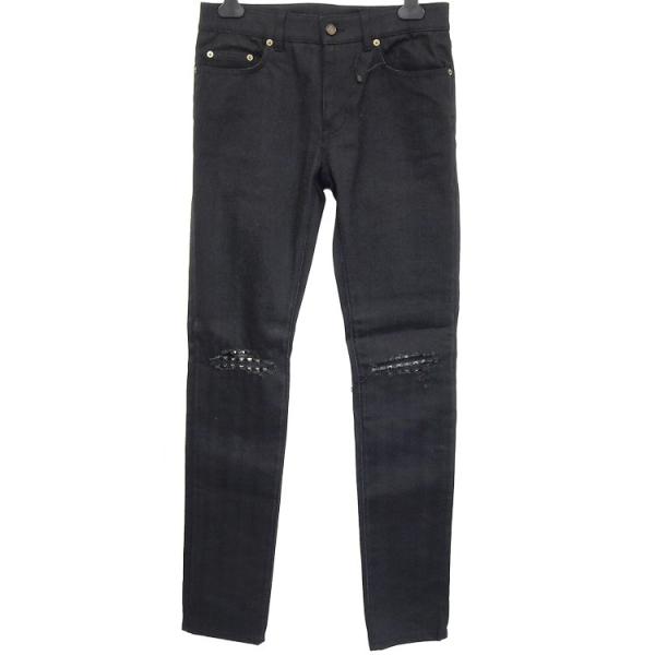 サンローラン Saint Laurent Paris スキニージーンズ Y8691 1085 ブラック Thunderbirdmotel Com Au