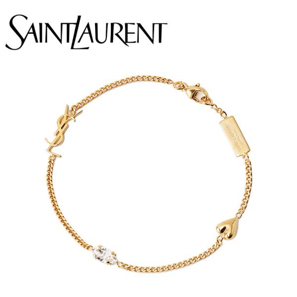 サンローラン SAINT LAURENT カサンドラ ハートチャーム ブレスレット 701950-Y1526-9137