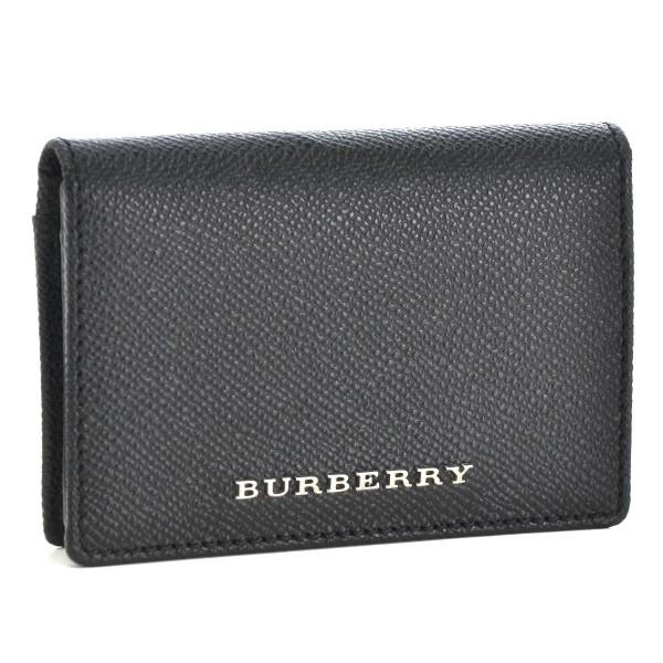 バーバリー/BURBERRY 名刺入れ メンズ LONDON LEATHER カードケース ブラック 3858575