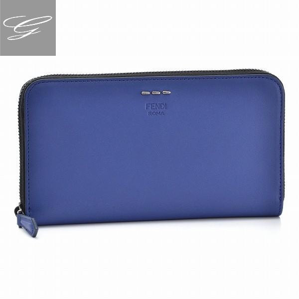 FENDI フェンディ ラウンドファスナー長財布 財布 メンズ カーフスキン 