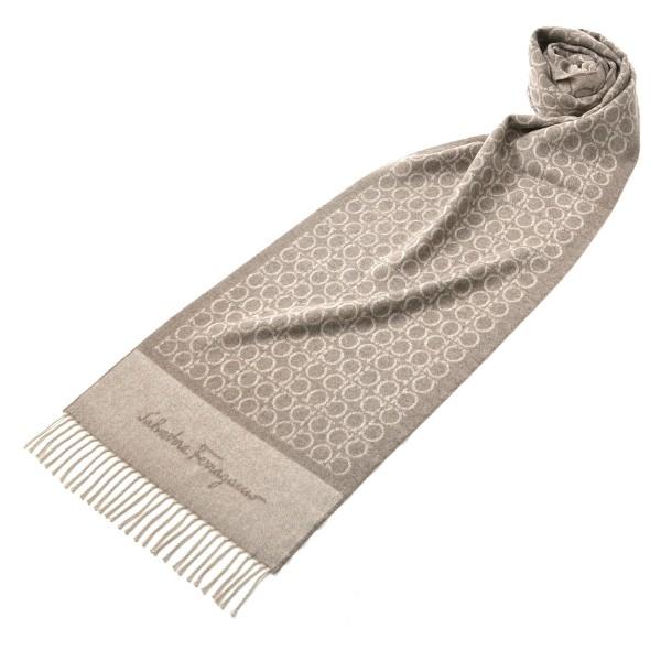 フェラガモ/FERRAGAMO ストール/マフラー メンズ SR GANDAM WS マフラー ブラウン ベージュ 521527-0060-0267